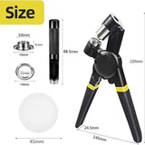 Grommet Tool Kit, Handheld Eyelet Kit Manual Grommet Press Machine with 200 pcs 10 mm Grommets（gold + silver）