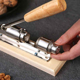 Nutcracker Heavy Duty Nut cracker Pecan Cracker Walnut Cracker Plier Opener Tool Desktop Wood Base & Handle