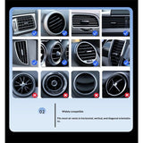 Firm-hold Air Vent Car Phone Holder ,Rotatable Universal Phone Mount with Adjustable Wide Hook,Anti-vibration,Single-press Release,Heat-resistant
