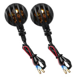 LED Motorcycle Turn Signals - 2 Pack Universal Bullet Blinker, Wire Rear Mount Signal Lights Kit for Motorcycles, Bobbers, Bikes