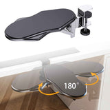 Computer Adjustable Ergonomic Arm Rest for Desk, 180° Rotating and 90° Folding Arm Support, Suitable for Office and Home Use（black）