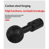 Ball Gouge Angle Grinder Attachment - 360° Sphere Rotary Burr for Rapid Wood Carving, Heavy-Duty Steel Spherical Grinding Head with Abrasive Teeth（ Interface 10MM）