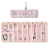 Travel Jewelry Organizer Roll with Zippered Pockets | Tangle-Free Portable Jewelry Storage Bag for Women | Holder for Necklaces, Earrings, Rings, Bracelets(purple) In Australia - Darrahopens