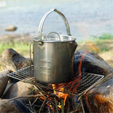 Camping Tea Kettle, PortableCoffee Pot, Outdoors Camping Pot, with Handles and with Lids for Camping Hiking Picnic Camping, Silver In Australia - Darrahopens