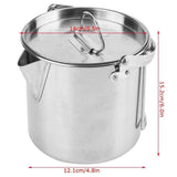 Camping Tea Kettle, PortableCoffee Pot, Outdoors Camping Pot, with Handles and with Lids for Camping Hiking Picnic Camping, Silver In Australia - Darrahopens