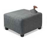 Cover Rectangle Large Thick Stretchable Slipcover for Square and Rectangle Furniture Protector Footstool Cover for Living Room Decor,Dark Grey,S In Australia - Darrahopens