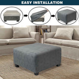 Cover Rectangle Large Thick Stretchable Slipcover for Square and Rectangle Furniture Protector Footstool Cover for Living Room Decor,Dark Grey,S In Australia - Darrahopens