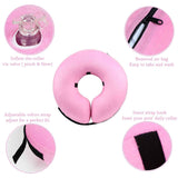 Inflatable Dog Cone Collar for After Surgery, Doggie Neck Blow up Donut Recovery ECollar, Soft Adjustable Dog Cone for Small Medium Large Dogs and Cats (S, Pink) In Australia - Darrahopens