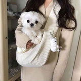 Pet Carrier Bags Large-Capacity Pet Travel Carrier Portable Outdoor Dog Crossbody Bags Pet Carrier Tote for Cats Dogs Outdoor Subway Shopping Hiking Traveling (white, small) In Australia - Darrahopens