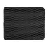 Cat Litter Mat,Double Layer Honeycomb Cat Litter Trapping Mat, Non Slip Waterproof Urine Proof Cat Litter Box Mat for Floor, Kitty Litter Rug, Cat Supplies, Black 30*30cm In Australia - Darrahopens