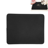 Cat Litter Mat,Double Layer Honeycomb Cat Litter Trapping Mat, Non Slip Waterproof Urine Proof Cat Litter Box Mat for Floor, Kitty Litter Rug, Cat Supplies, Black 30*30cm In Australia - Darrahopens