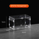 Magnetic Acrylic Case, Micro Habitat Small Tarantula Enclosure Enclosure for arboreal Tarantula Scorpion Sling Lizards Mantis Snake Gecko Jumping Spider Snail Insect Isopods (20X12X12cm  horizontal version) In Australia - Darrahopens