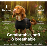 Dog postoperative rehabilitation suit, dog sterilization rehabilitation suit, dog surgical rehabilitation suit, dog abdominal wound bandage Black S In Australia - Darrahopens
