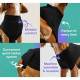 Dog postoperative rehabilitation suit, dog sterilization rehabilitation suit, dog surgical rehabilitation suit, dog abdominal wound bandage Black S In Australia - Darrahopens