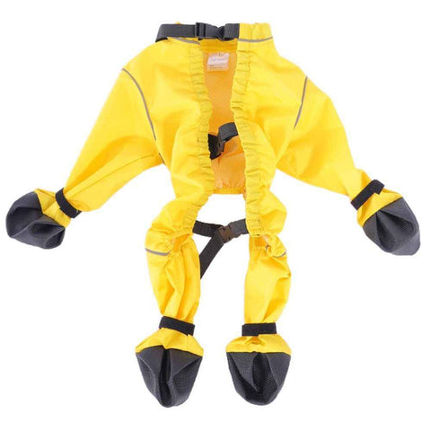 Dog Boots Leggings Waterproof Dog Pants Anti-Slip Dog Shoes Pet Paws Protector Dirty-Proof Dog Outdoor Walking Running Hiking Booties (Yellow, M) In Australia - Darrahopens