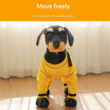 Dog Boots Leggings Waterproof Dog Pants Anti-Slip Dog Shoes Pet Paws Protector Dirty-Proof Dog Outdoor Walking Running Hiking Booties (Yellow, M) In Australia - Darrahopens