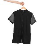 Pet Grooming Workwear with Full Zipper, Lightweight Splash Proof Short & Long Sleeves Hair Grooming Smock Jacket（black M） In Australia - Darrahopens