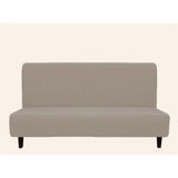 Stretch  Queen Size Couch Cover Sofa Bed Cover Furniture Protector with Elastic Bottom, Elastic waterproof milk silk armless sofa cover universal folding sofa bed cover（Shallow Mocha） In Australia - Darrahopens
