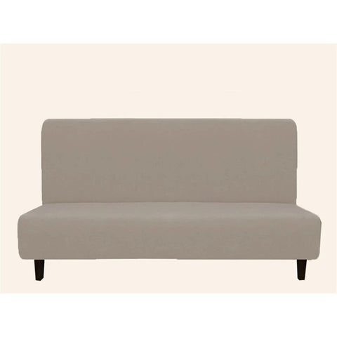 Stretch  Queen Size Couch Cover Sofa Bed Cover Furniture Protector with Elastic Bottom, Elastic waterproof milk silk armless sofa cover universal folding sofa bed cover（Shallow Mocha） In Australia - Darrahopens