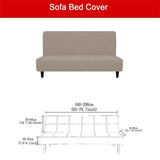Stretch  Queen Size Couch Cover Sofa Bed Cover Furniture Protector with Elastic Bottom, Elastic waterproof milk silk armless sofa cover universal folding sofa bed cover（Shallow Mocha） In Australia - Darrahopens