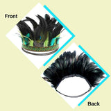 Peacock Feather Fascinator Decorative Feather Headpiece Crown Headdress Costume Halloween Headband for Party（adult version） In Australia - Darrahopens