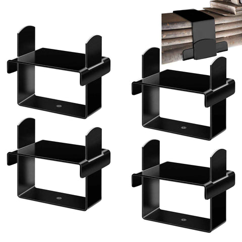 4 Pcs Stainless Steel 2.5” Wide Leaf Spring Clamp Kit, Leaf Spring Bend Repair Clip, Lock Leaf Spring Together for Vehicles Stabilizing Control,Black In Australia - Darrahopens