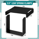 4 Pcs Stainless Steel 2.5” Wide Leaf Spring Clamp Kit, Leaf Spring Bend Repair Clip, Lock Leaf Spring Together for Vehicles Stabilizing Control,Black