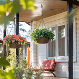 Hanging Planters for Outdoor Plants, 3 Pack 10 Inch Hanging Baskets for Plants Outdoor with Rustproof Chain, Fabric Hanging Pots for Plants, Hanging Planter for Balcony Porch Deco In Australia - Darrahopens