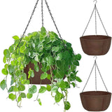 Hanging Planters for Outdoor Plants, 3 Pack 10 Inch Hanging Baskets for Plants Outdoor with Rustproof Chain, Fabric Hanging Pots for Plants, Hanging Planter for Balcony Porch Deco In Australia - Darrahopens