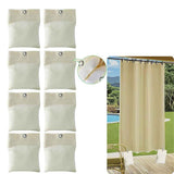 8 Pack Outdoor Curtain Weights, 15oz Outdoor Curtain Sandbag Weighted Bags Drapery Weights Bottom Patio Curtain Weights Bags Holder Clip for Pergola Drapes Cabana Gazebo Garden In Australia - Darrahopens