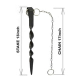 Rain Chains Anchor Stake – 12-inch Outdoor Rain Chain Base, Ground Anchor for Chains for Outdoor Gutters,  Powder Coated Iron Anchoring Stake with 17-inch stainless steel chains In Australia - Darrahopens