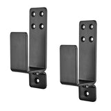 2x4 Door Barricade Brackets Heavy Duty 2pcs Door Bar Holder Brackets for Home Security Black