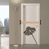 2x4 Door Barricade Brackets Heavy Duty 2pcs Door Bar Holder Brackets for Home Security Black