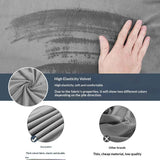 Stretch Cover Velvet Small  Square Footstool Cover Pouffe Protector Covers, for Square Leather/Fabric  Footstool,（light gray M） In Australia - Darrahopens
