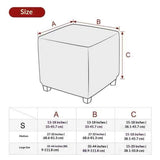 Stretch Cover Velvet Small  Square Footstool Cover Pouffe Protector Covers, for Square Leather/Fabric  Footstool,（light gray M） In Australia - Darrahopens