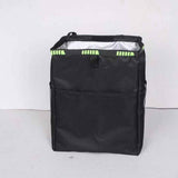 2pcs Hanging Car Trash Can with Storage Pockets, Waterproof Leakproof Oxford Auto Garbage Bag, Multi-Use Organizer for Outdoor Traveling,Home (Black printed green ribbon) In Australia - Darrahopens