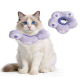 Cat Cone Collar,Cute Waterproof Cat Recovery Collar,Anti-Bite Lick Wound Healing Safety Elizabethan e Collar for Cats,Purple Flower All-Season Style(S) In Australia - Darrahopens