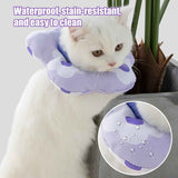 Cat Cone Collar,Cute Waterproof Cat Recovery Collar,Anti-Bite Lick Wound Healing Safety Elizabethan e Collar for Cats,Purple Flower All-Season Style(S) In Australia - Darrahopens