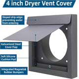 Dryer Vent Cover 4 Inch Galvanized Steel with Silicone Pad for Energy Saving Noise Reduction and Animal Proof Seal for Bathroom Exhaust Wall Vents In Australia - Darrahopens