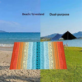 Beach Blanket Waterproof Sandproof Extra Large Beach Mat  for Adults Quick Drying Durable Outdoor Picnic Mat for Beach Travel Camping Hiking（Bohemian 210 * 200cm）