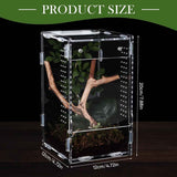 Acrylic Jumping Spider Enclosure Box: Transparent Habitat with Ventilation Holes, Escape-Proof Terrarium for Reptile Pet, Easy to Clean & Observe In Australia - Darrahopens