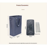 Ultra thin laundry basket, narrow laundry basket with handle, foldable, portable storage box for dirty clothes (dark gray 39*19*60) In Australia - Darrahopens