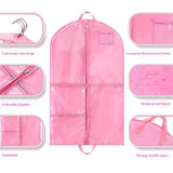 Garment Bags for Hanging Clothes,Garment Bags for Travel Storage,Dance Clothes Bag,Kids Garment Bag for Dance Costumes,Sports (Pink) In Australia - Darrahopens
