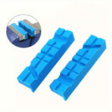 5.5"  Jaws, Magnetic Universal  Soft Jaws Pads, with Multiple Angle Grooves Design, Multipurpose - Use on any Metal Vise, Used for woodworking, golf, jewelry making, piping (1 pair)