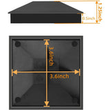 4x4 column caps (actual 3.5 "x 3.5") for wooden columns, durable powder coated fence caps for decks, terraces, and fences, weather resistant and rust resistant, 4x4 metal column caps (6-piece set)