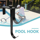 Heavy Duty Pool Pole Hangers - Adjustable Hooks for Poles, Hoses, Skimmers - Black Fence Hooks for Hanging Swimming Pool Accessories - Garden Tools (2 Pack) In Australia - Darrahopens
