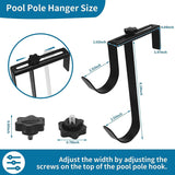 Heavy Duty Pool Pole Hangers - Adjustable Hooks for Poles, Hoses, Skimmers - Black Fence Hooks for Hanging Swimming Pool Accessories - Garden Tools (2 Pack) In Australia - Darrahopens