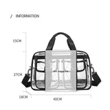Large Clear Tote Bag for Duffle, Clear Beach Bag for Travel Work, Big Transparent See Through Plastic Bags for Gym Toiletry Makeup Organizer（black） In Australia - Darrahopens
