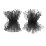 Mesh sleeves, European and American bridal gloves, dark black nail beads, fashionable Halloween accessories（black） In Australia - Darrahopens