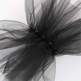 Mesh sleeves, European and American bridal gloves, dark black nail beads, fashionable Halloween accessories（black） In Australia - Darrahopens